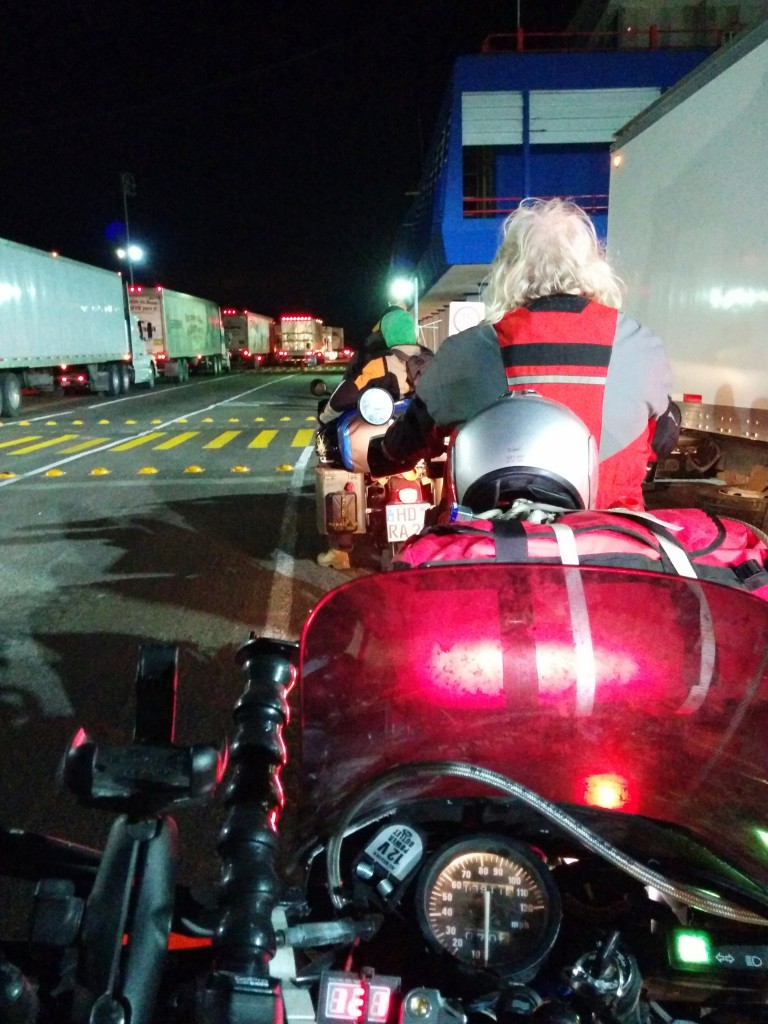 Waiting in line.
