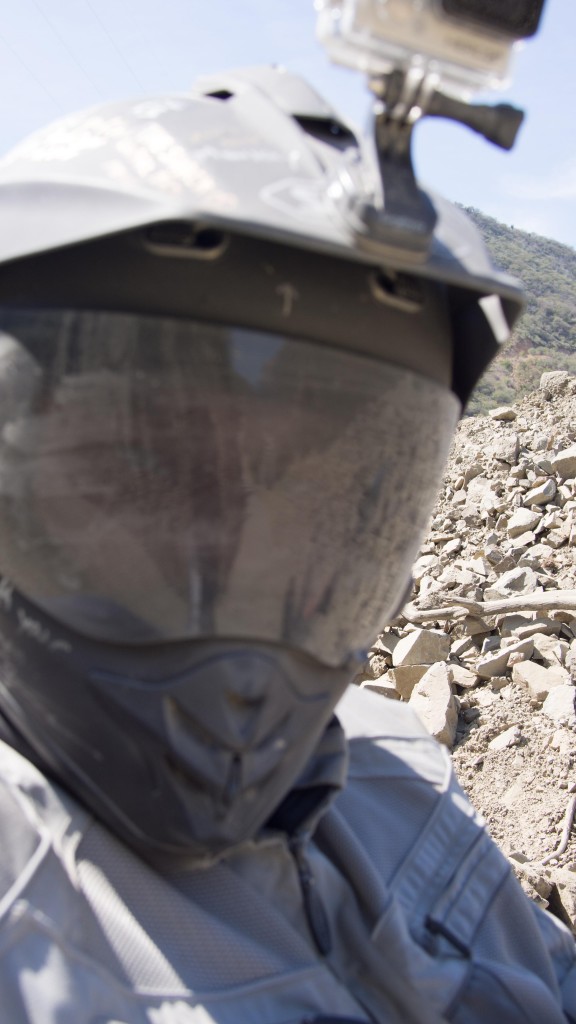 Did I mention how dusty it is out there? It hadn't rained for weeks, so I had to constantly wipe dust from my shield and camera lens. I'm still carrying that dust around on my bike.